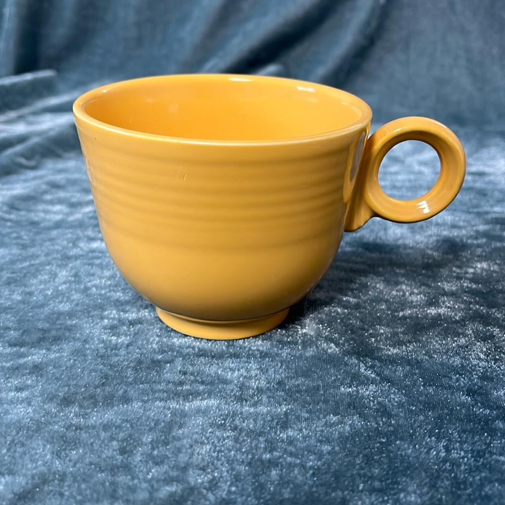 Yellow Fiesta Fiestaware Teacup Ring Handle